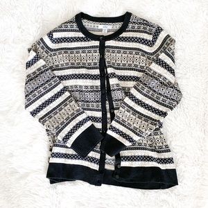 SOLD🌸Croft & Barrow black and white fuzzy sweater